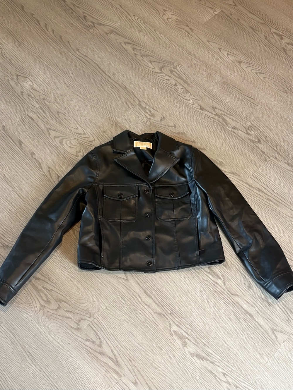 Michael Kors Black Faux Leather Jacket